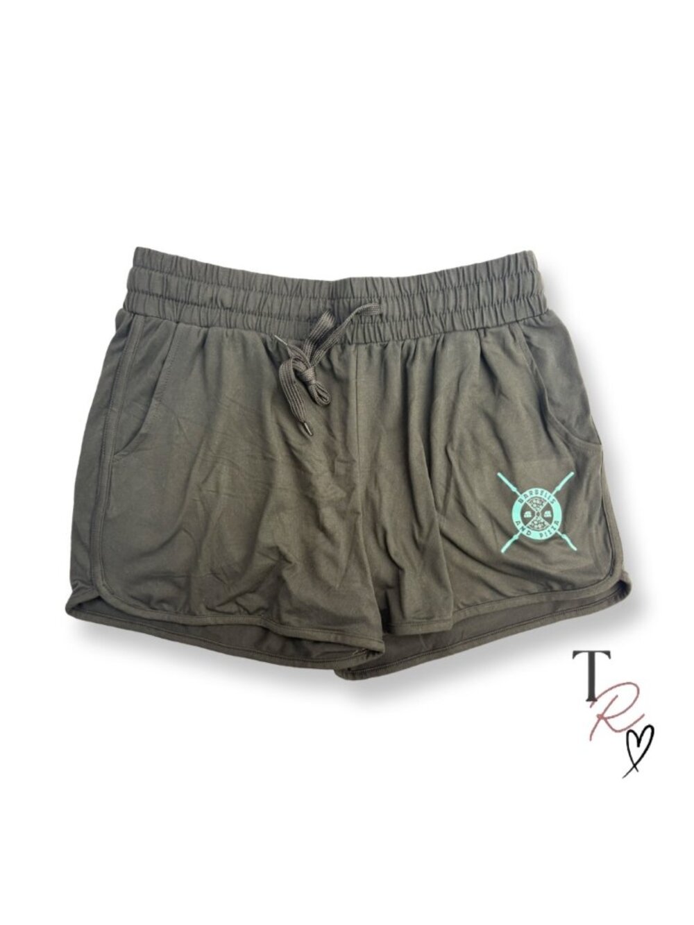 BBNP Barbells and Pizza Black Athletic Gym Crossfit Workout Shorts Size Medium